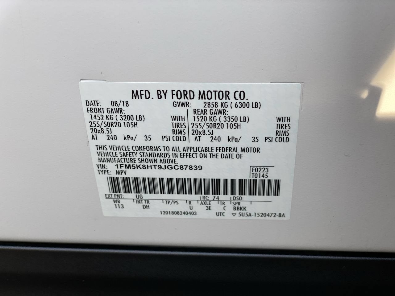 2018 Ford Explorer Platinum
