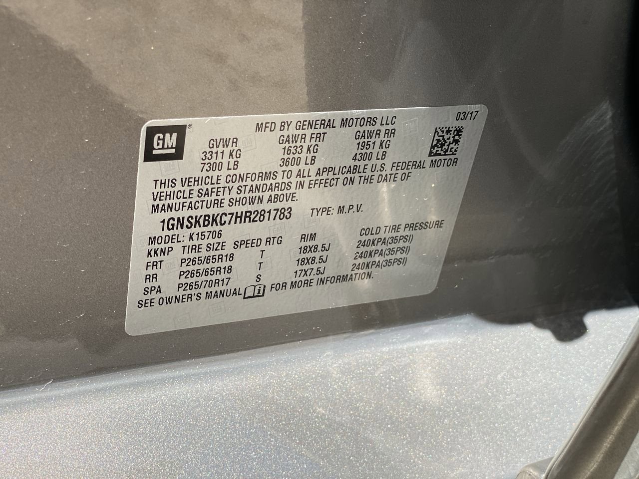 2017 Chevrolet Tahoe LT