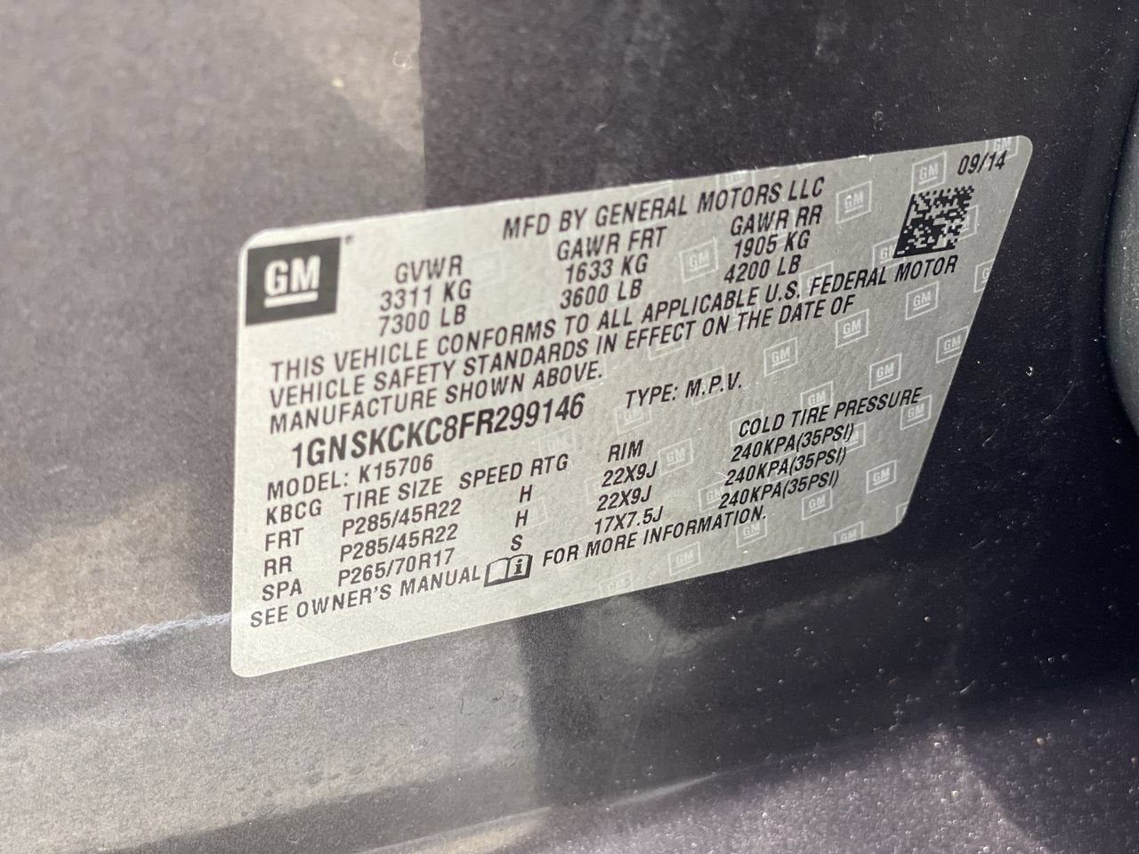 2015 Chevrolet Tahoe LTZ