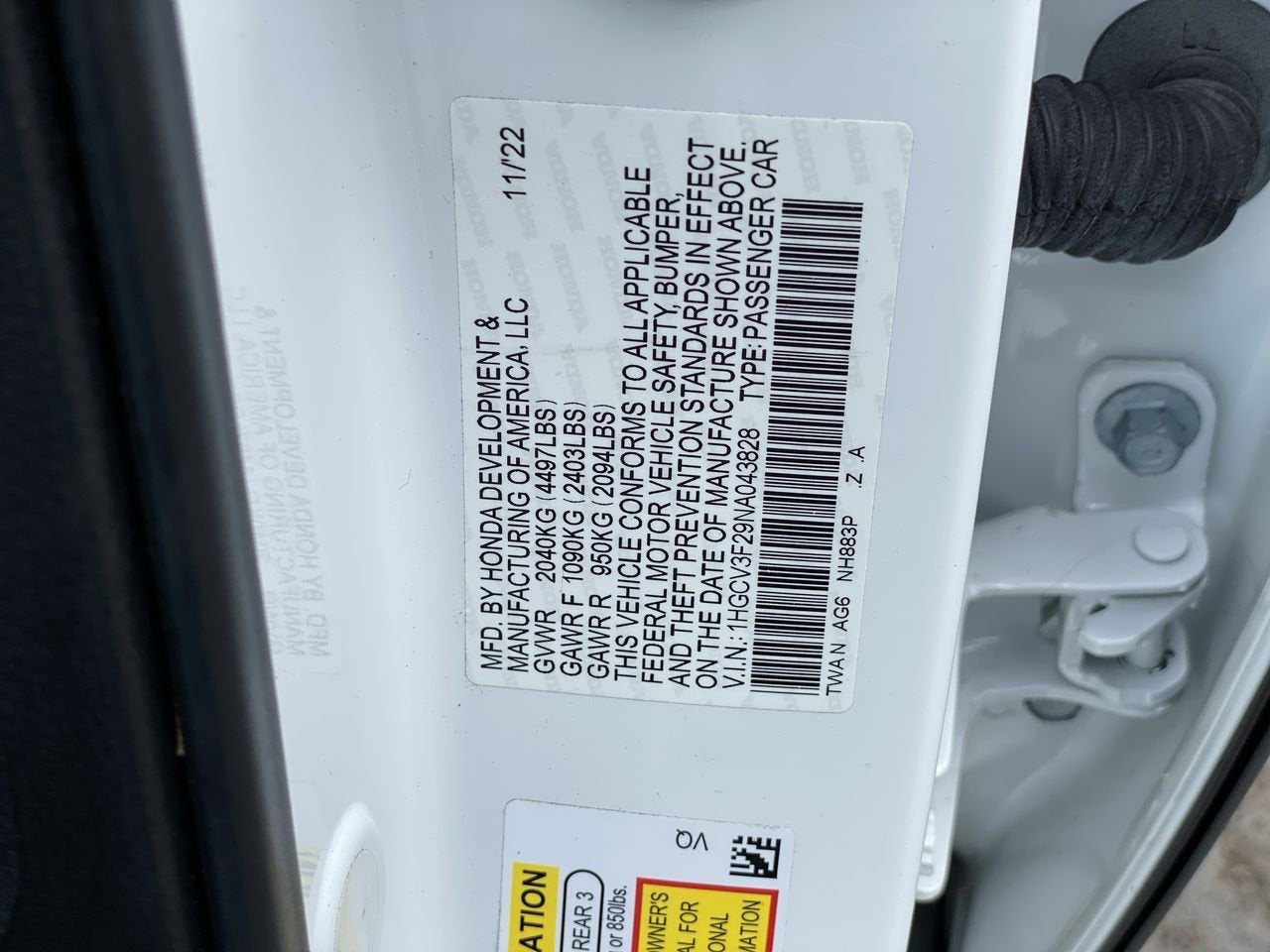 2022 Honda Accord Hybrid Sport