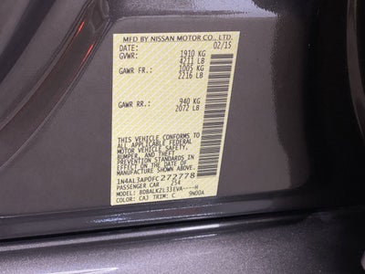 2015 Nissan Altima 2.5 SV