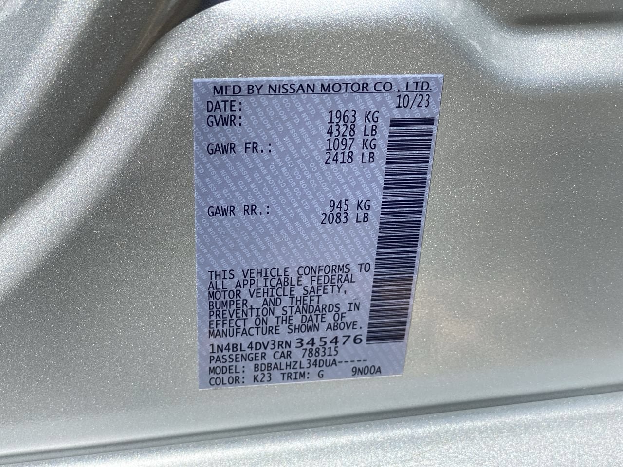 2024 Nissan Altima 2.5 SV