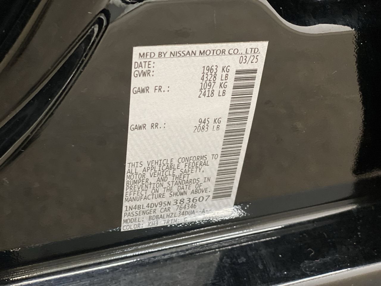 2025 Nissan Altima SV