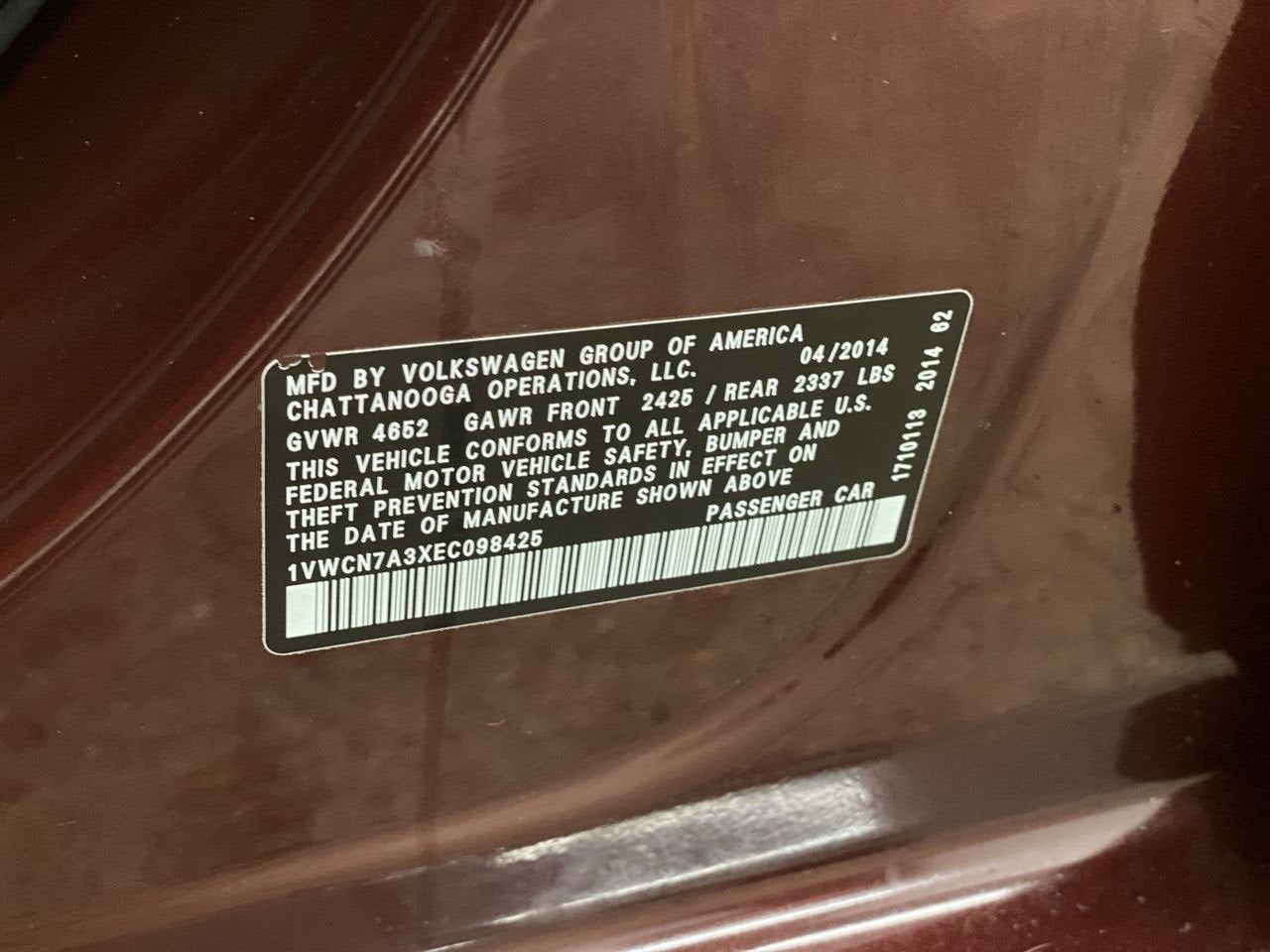 2014 Volkswagen Passat TDI SEL Premium