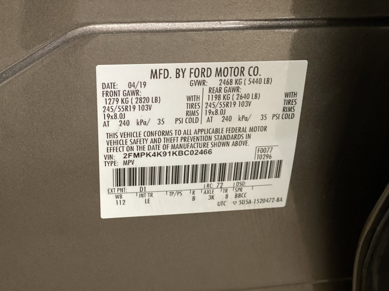 2019 Ford Edge Titanium