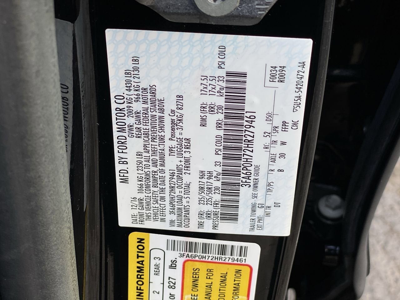 2017 Ford Fusion SE