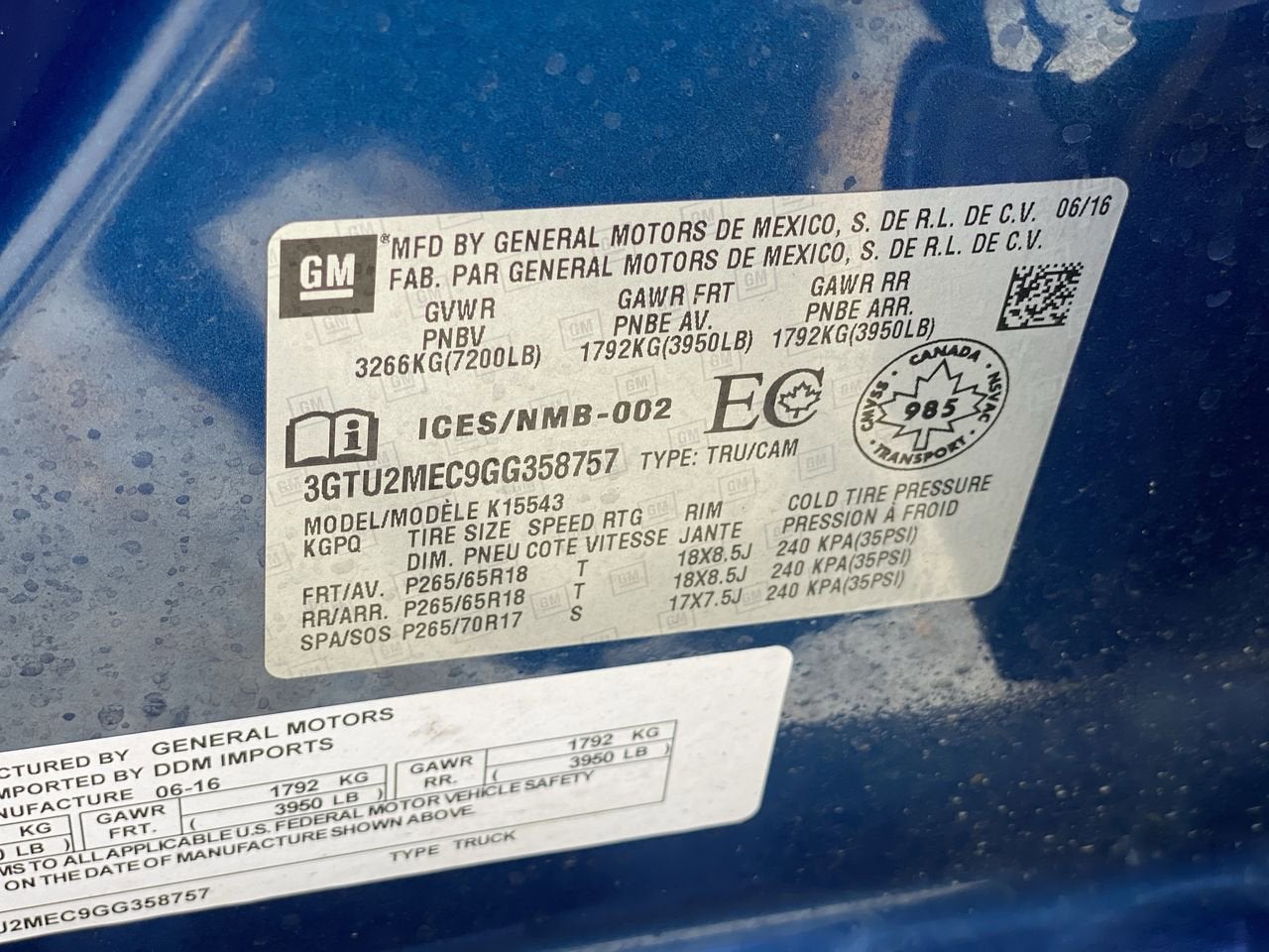 2016 GMC Sierra 1500 SLE