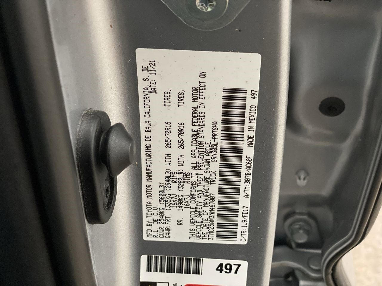 2022 Toyota Tacoma 4WD SR