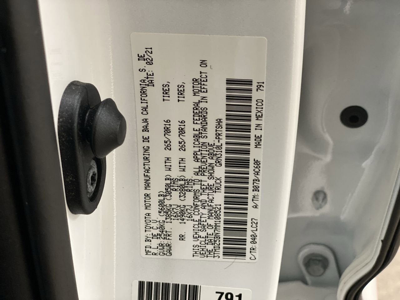 2021 Toyota Tacoma 4WD SR5