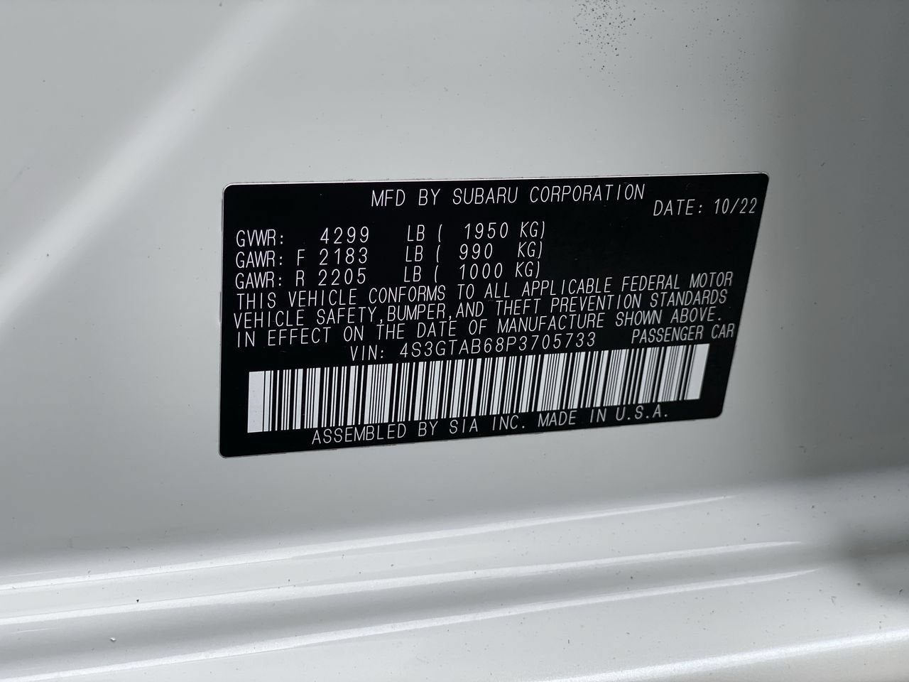 2023 Subaru Impreza BASE