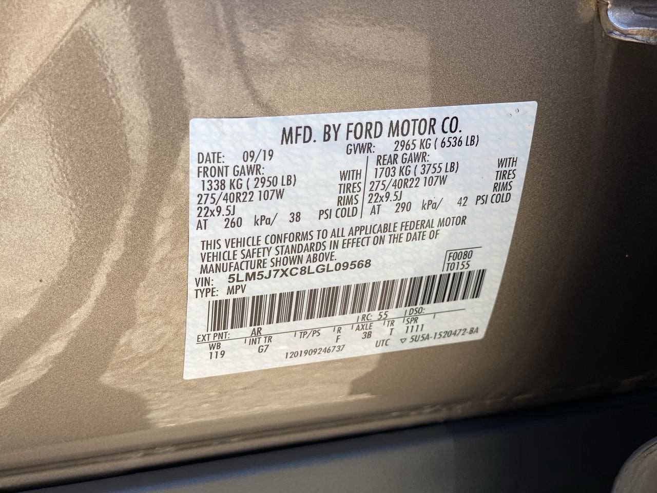 2020 Lincoln Aviator Reserve