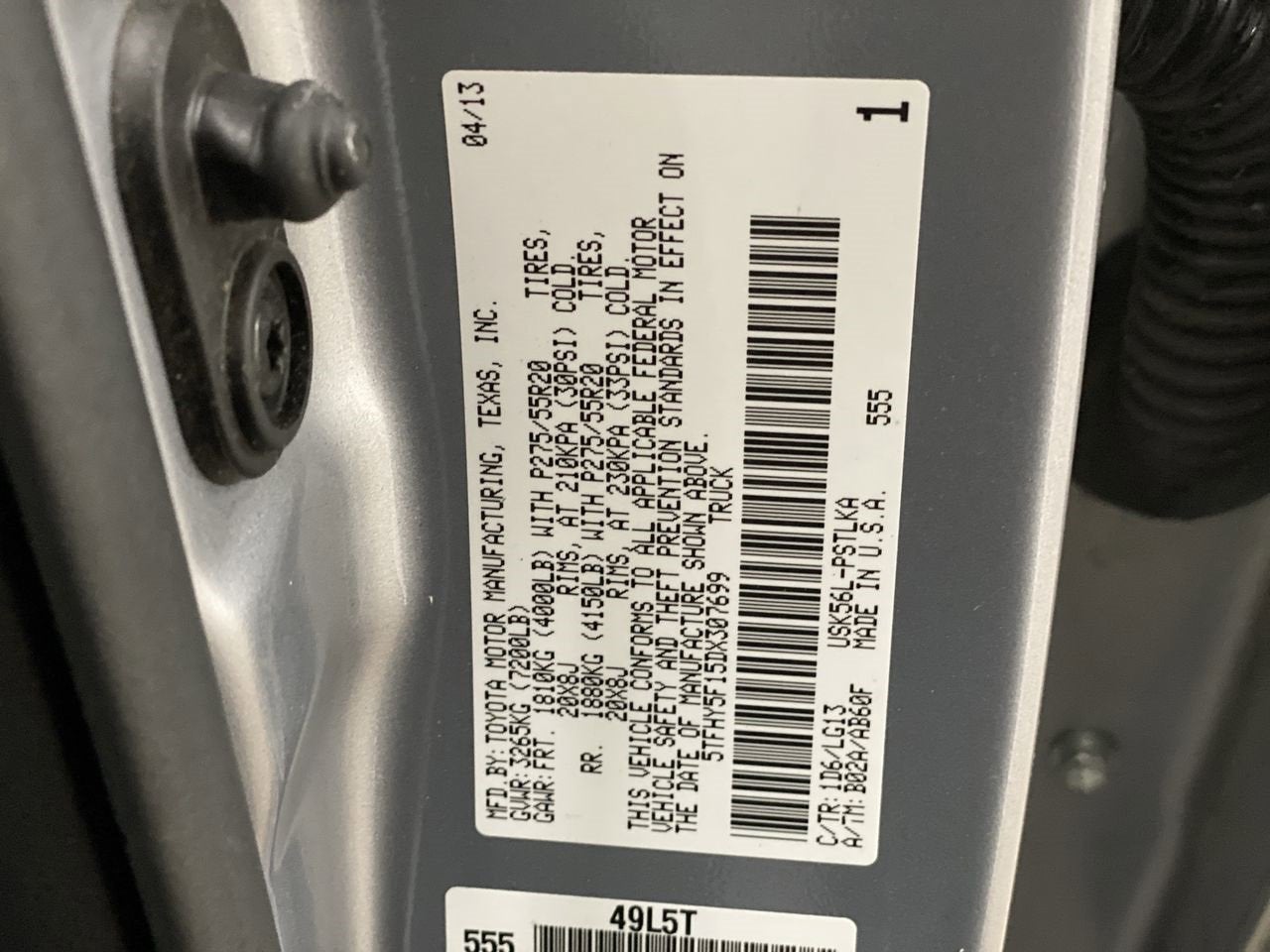 2013 Toyota Tundra 4WD Truck LTD