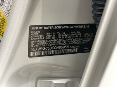 2016 BMW X3 xDrive28d