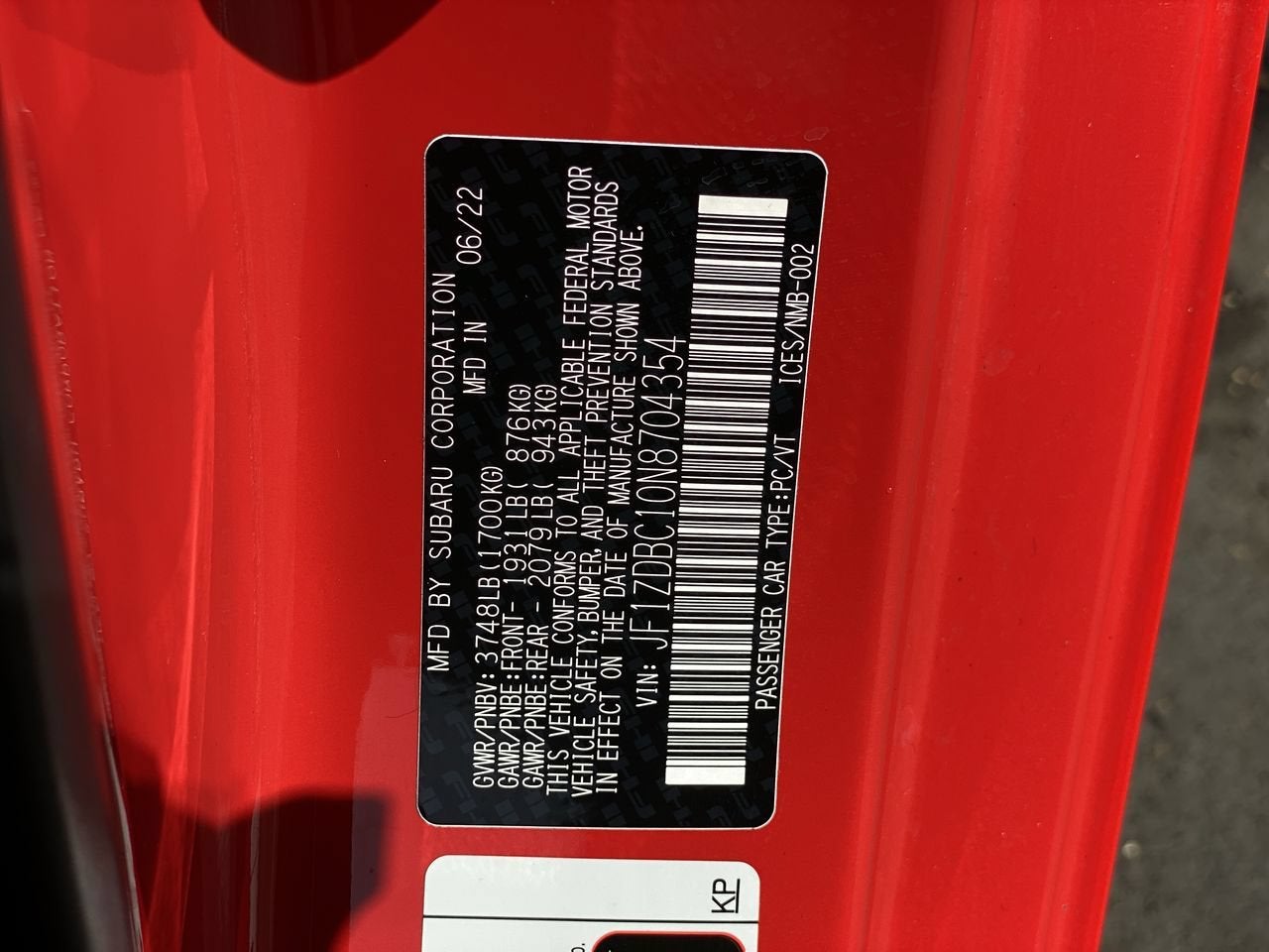 2022 Subaru BRZ Premium