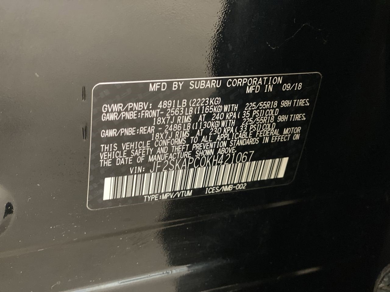 2019 Subaru Forester Sport