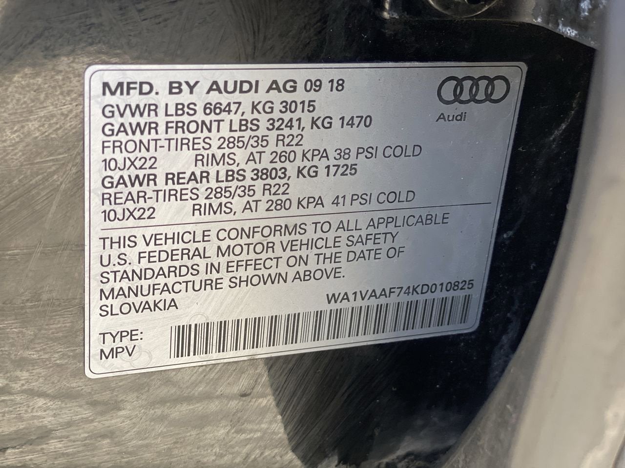 2019 Audi Q7 Prestige