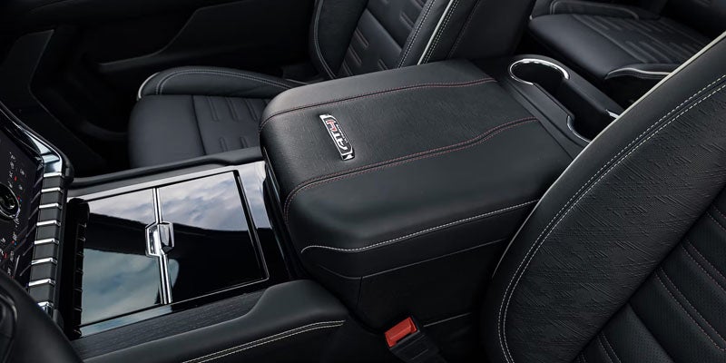 Close-up of the 2026 GMC Yukon center console.